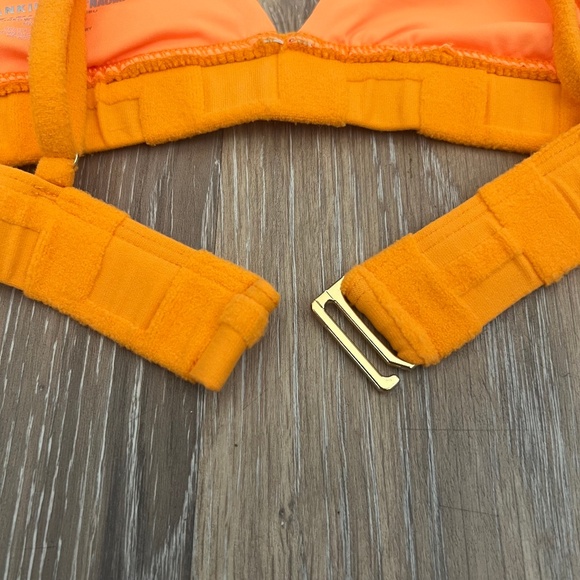 Frankie's Bikinis x Naomi Osaka Claire Triangle Terry Bikini Top Size M - Picture 7 of 10